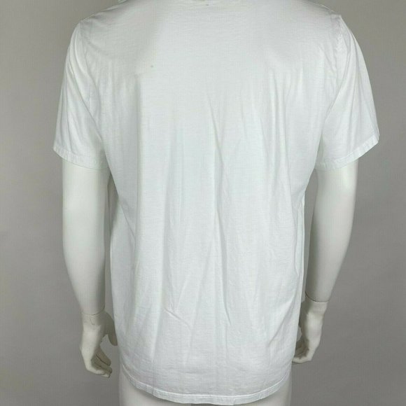 Vince Short Sleeve Tee Shirt Pima Cotton Crew Neck Lightweight Top White Mens XL - Picture 15 of 16